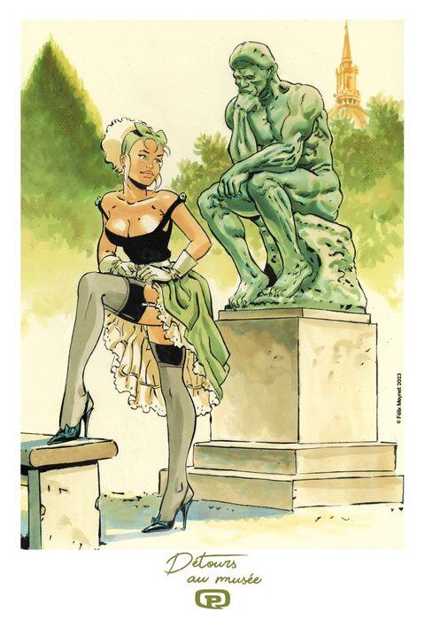 Ex libris/ print detours au musée signé par felix meynet exclusif pulp's bd