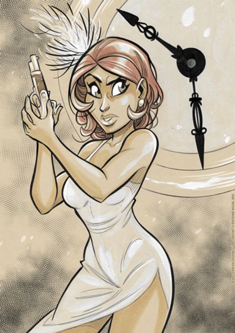 Jenna par cyril trichet - print ex-libris A4 signé limité à 50 exemplaires exclusif pulp's bd (arcanes du midi minuit)