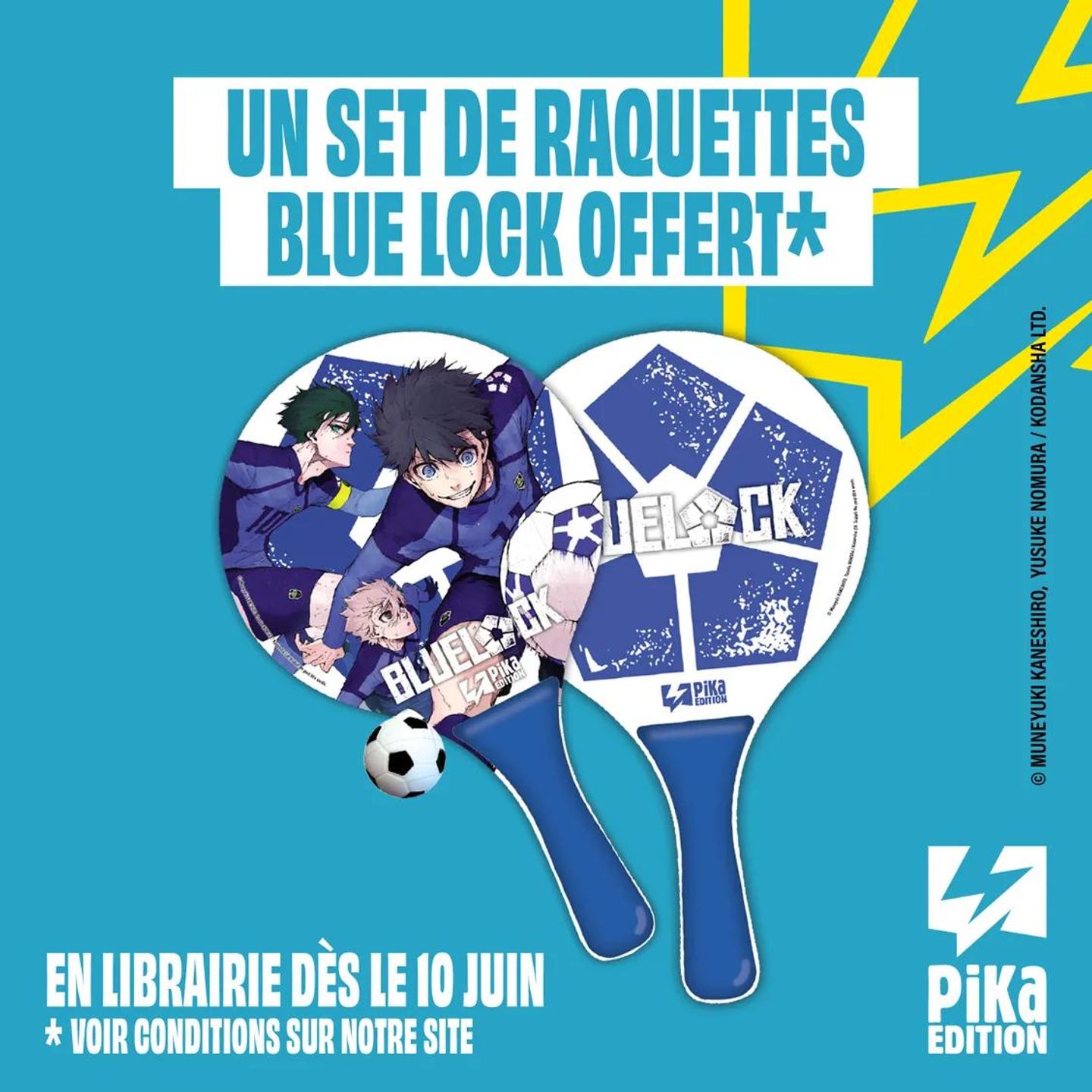 🏓 Un set de raquettes en bois Blue Lock offert !*