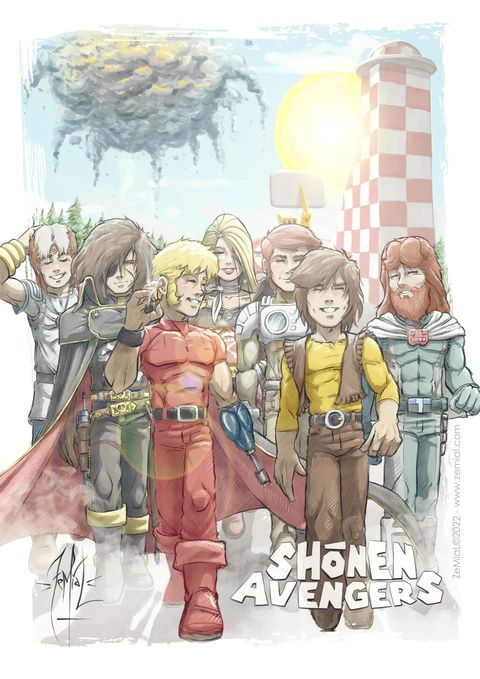 Print exclusif by zemial team signé (shonen avengers)