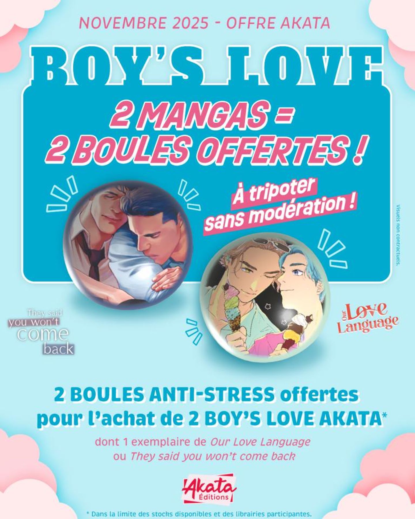 2 boules anti-stress boy's love
