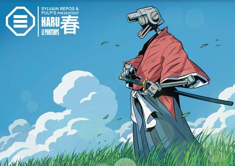 Haru le printemps - print A3 signé by sylvain repos ( yojimbot ) - exclusif pulp's bd