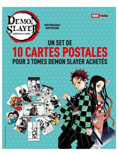 Set de 10 cartes postales Demon slayer