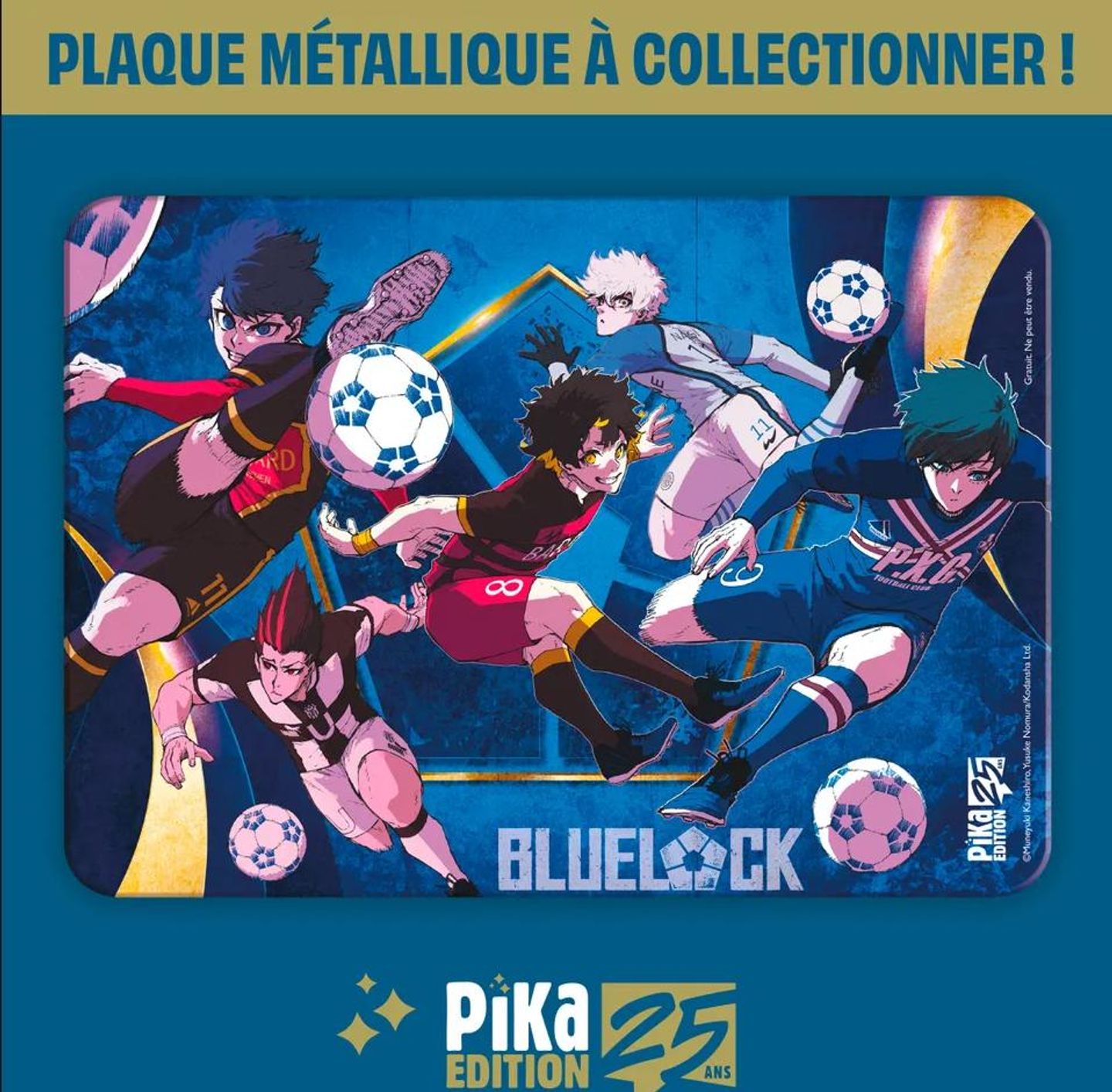 Plaque métallique Blue Lock