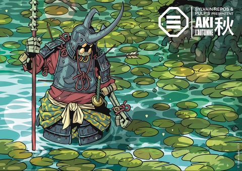 Aki l'automne - print A3 signé by sylvain repos ( yojimbot ) - exclusif pulp's bd