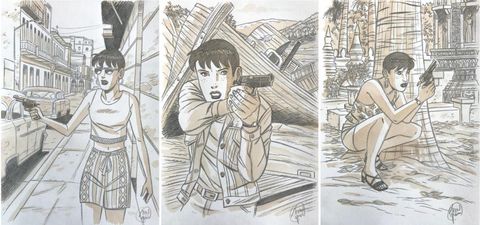 Set de 3 ex-libris caroline baldwin par andré taymans