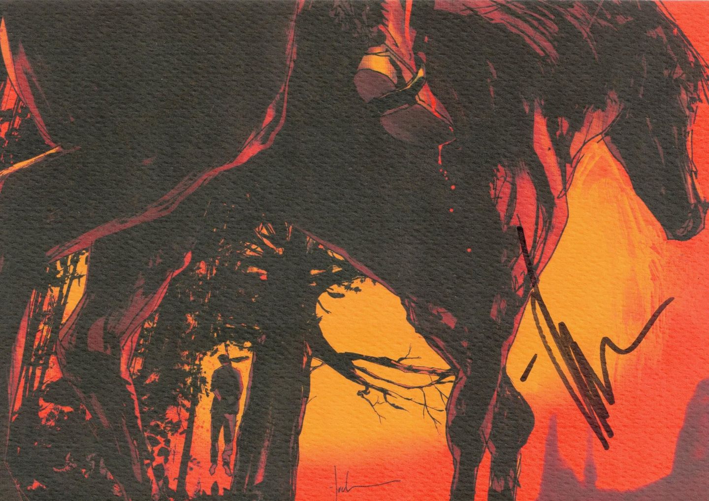 Ex-Libris La Ballade des frères Blood signé par Jock